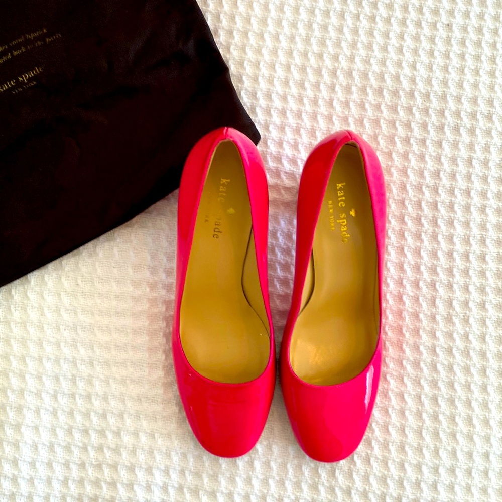 Kate Spade Pink Patent Leather Pumps, Size 6
